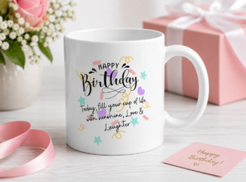 Happy Birthday Printed Ceramic Coffee Mug Gift Mug for Birthday