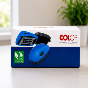 COLOP Self Ink Stamp Machine | Pocket Stamp | Blue Rubber Stamp