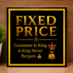 Fixed Price PVC Shop Sign Board 8x8 Inch
