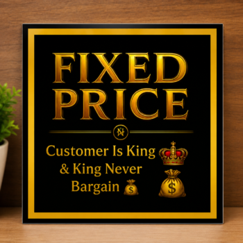 Fixed Price PVC Shop Sign Board 8x8 Inch