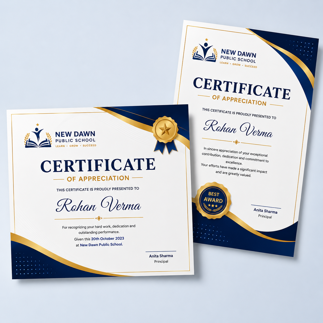 Premium Finish Certificates