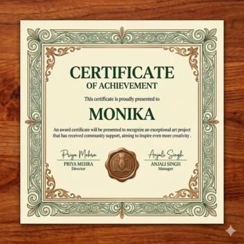 Standard Paper Certificates