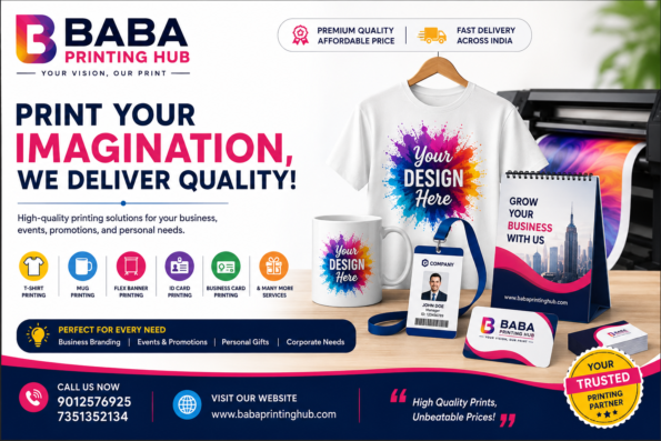 Best Custom Printing Services in India – Premium Printing by Baba Printing Hub